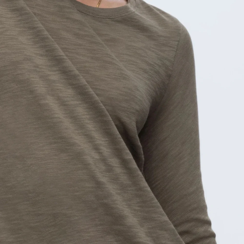 ATM SLUB JERSEY LONG SLEEVE DESTROYED WASH TEE - Picture 3 of 6